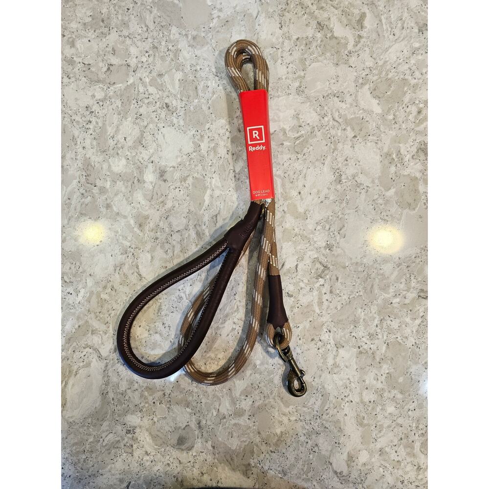 6ft Dog Lead - Heavy Duty Braided Leather‎ Handle